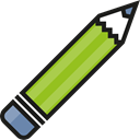 pencil, education Black icon