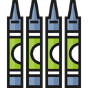 Crayons, write, Pen, Draw, education, Crayon, Tools And Utensils Black icon