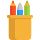 pencil, writing, Tools And Utensils, School Material, Office Material, Edit Tools, Pencil Box Goldenrod icon