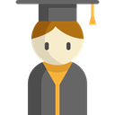 user, education, student, Avatar, Graduate Black icon