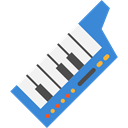 Keyboard, music, musical instrument, synthesizer, Keytar, Music And Multimedia Black icon