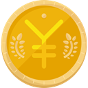 Bank, banking, Business And Finance, Money, coin, yen, Currency, Business Orange icon