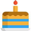 birthday, cake, food, Dessert, Celebration, Bakery, Birthday Cake, Food And Restaurant Goldenrod icon