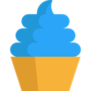 food, cupcake, muffin, Dessert, sweet, Bakery, baked, Food And Restaurant DodgerBlue icon