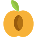 food, Fruit, organic, Peach, Food And Restaurant, diet, vegetarian, vegan, Healthy Food Goldenrod icon