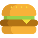 junk food, sandwich, Burger, hamburger, Food And Restaurant, food, Fast food Goldenrod icon