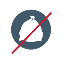 No trash Black icon