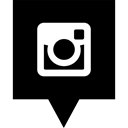 media, Logo, Social, Instagram Black icon