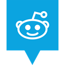 Reddit, Social, media, Logo DodgerBlue icon