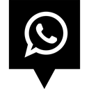Social, Whatsapp, media, Logo Black icon