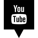 youtube, media, Logo, Social Black icon
