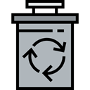 Trash, recycle, Garbage, Can, tin, Tools And Utensils, Ecology And Environment Silver icon