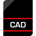document, File, Extension, cad Black icon