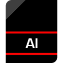 Extension, Ai file, illustrator file, document, File Black icon