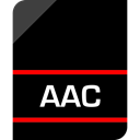 document, File, Extension, Aac Black icon