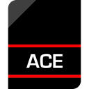 Extension, document, Ace, File Black icon