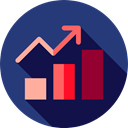Business, Stats, Analytics, statistics, Bar chart, Profits, Seo And Web MidnightBlue icon