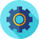 settings, configuration, cogwheel, Tools And Utensils, Edit Tools, Gear SkyBlue icon