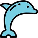 Animals, Aquarium, Aquatic, Sea Life, Animal, dolphin SkyBlue icon