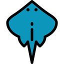 Animals, Aquarium, ray, Aquatic, Sea Life, Manta Ray LightSeaGreen icon