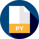 document, File, Format, Archive, Py, Extension, Files And Folders MidnightBlue icon
