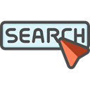 Multimedia, button, search, Seo And Web Black icon