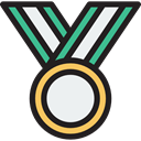 award, medal, winner, Champion, Sports And Competition Black icon