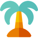 summer, tropical, Summertime, Palm Tree, nature, Beach, Botanical MediumAquamarine icon