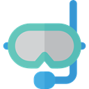 goggle, sea, sports, Diving, Summertime, Dive, Snorkel, Sports And Competition Black icon