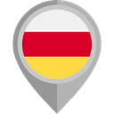 flag, placeholder, flags, Country, Ossetia, Nation DarkGray icon