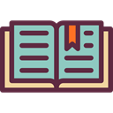 open, Business, education, reader, Book, reading, leisure, open book, School Material DarkSlateGray icon