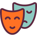 education, Theater, Drama, Comedy, Masks, theatre, tragedy, entertainment Tomato icon