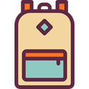 pack, Backpack, knapsack, Tools And Utensils, Bag, Book Bag, Carryall NavajoWhite icon