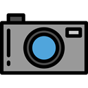 electronics, photograph, photo camera, picture, interface, digital, technology DarkGray icon