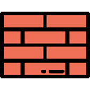 security, square, Brick, Bricks, buildings, defense, Construction And Tools Coral icon