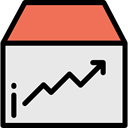 up arrow, Line Chart, Business And Finance, graph, Business, graphic Lavender icon