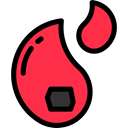 miscellaneous, Coal, Combustible, fire, Flame, Cook, Cooking Crimson icon