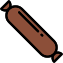 meat, Fast food, junk food, Sausage, food, Barbecue, Food And Restaurant Black icon