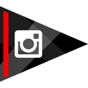 media, online, Social, Instagram Black icon