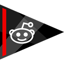 Social, media, online, Reddit Black icon