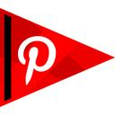 media, online, Social, pinterest Red icon