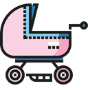Buggy, Pushchair, Kid And Baby, transport, children, childhood, stroller Black icon
