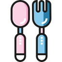 tool, baby, Restaurant, Cutlery, childhood, Kid And Baby, Baby Cutlery Black icon