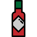 food, Sauce, Tabasco, Spicy, Condiment, Sauces, Food And Restaurant Black icon