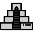 Chichen Itza, landmark, Monuments, Architectonic Black icon