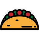 food, Lunch, snack, Fast food, Mexican, Taco, Food And Restaurant Black icon