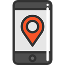 phone, telephone, mobile phone, cellphone, placeholder, technology, Communication, Maps And Location DarkSlateGray icon
