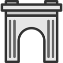 travel, Arch, Monument, landmark, Monuments, Triumph Gainsboro icon