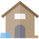 house, dog, kennel, Doghouse, Dog House, Furniture And Household RosyBrown icon