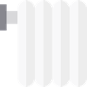 hot, Electric, warm, Furniture And Household, Heat, Heating, Radiator WhiteSmoke icon